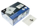 Naambadge Kangaro 60x90mm doos a 24 stuks met clip, speld   en insteekkaartjes wit