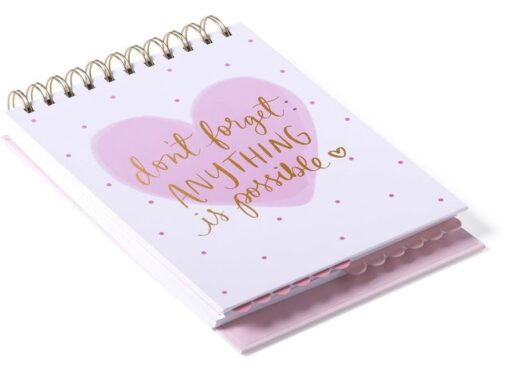 Notitieblok Èccolo DL spiraal Dont Forget lijn ca.15x22cm   80gr. 50pag. met tabs