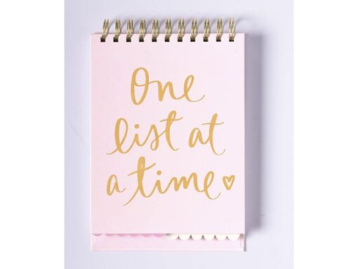 Notitieblok Èccolo DL spiraal One List a time lijn ca.15x22 cm 80gr. 50pag. met tabs