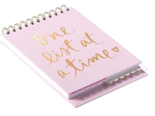Notitieblok Èccolo DL spiraal One List a time lijn ca.15x22 cm 80gr. 50pag. met tabs