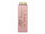 Notitieblok Èccolo DL spiraal Pink lijn ca. 8x23cm 100gr.   150pag.