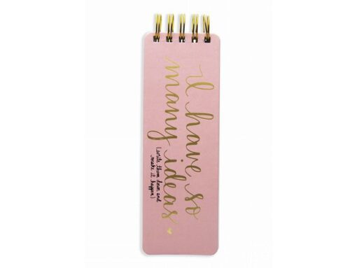 Notitieblok Èccolo DL spiraal Pink lijn ca. 8x23cm 100gr.   150pag.