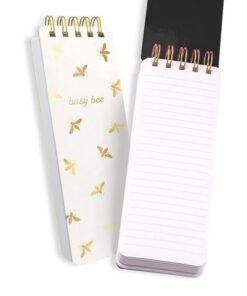 Notitieblok Èccolo spiraal Busy Bee lijn ca.8x23cm 100gr.   150pag.