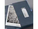 Notitieboek Conceptum A5 blauw metallic gelinieerd hardcover