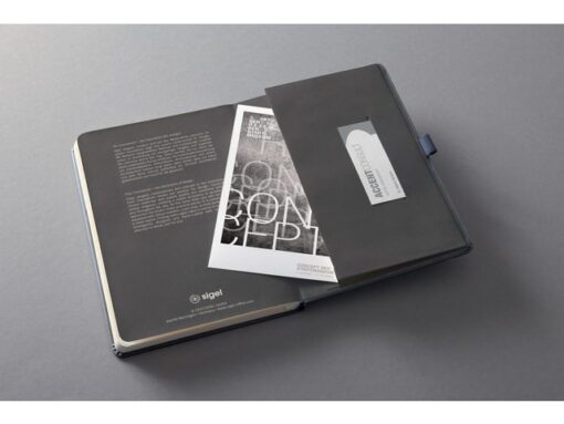 Notitieboek Conceptum A5 grijs metallic gelinieerd hardcover