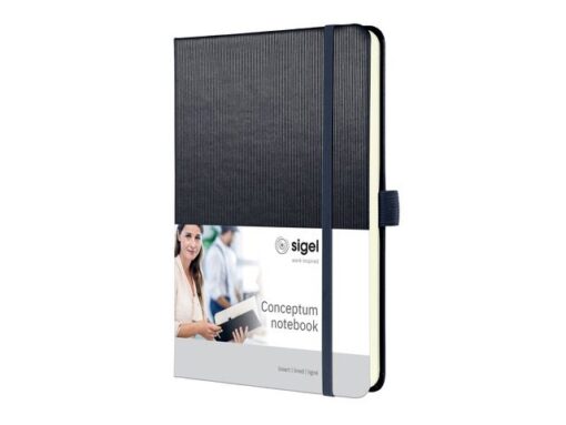 Notitieboek Conceptum A5 grijs metallic gelinieerd hardcover