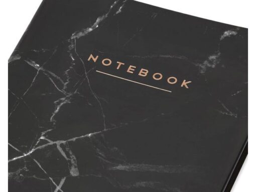 Notitieboek Èccolo Black Marble lijn ca.20x25cm 80gr.       256pag.