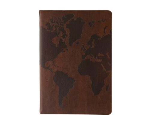 Notitieboek Èccolo Brown Legend Map lijn ca.15x20cm 80 gr.  256 pag.