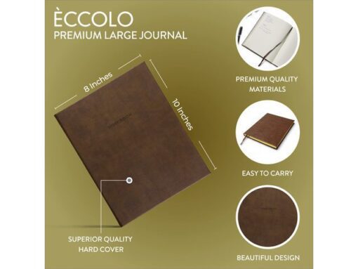 Notitieboek Èccolo Brown lijn ca.20x25cm 80gr. 256pag.