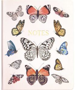 Notitieboek Èccolo Butterflies lijn ca.20x25cm 80gr. 256pag.