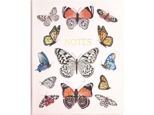 Notitieboek Èccolo Butterflies lijn ca.20x25cm 80gr. 256pag.