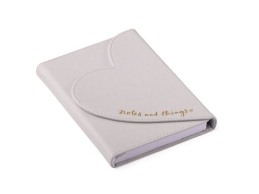Notitieboek Èccolo DL Heart envelop Grey lijn ca.13x18 cm   80gr. 256pag.