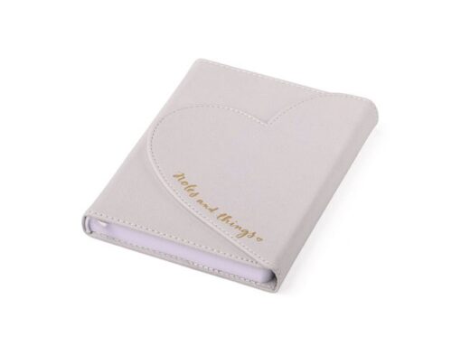 Notitieboek Èccolo DL Heart envelop Grey lijn ca.13x18 cm   80gr. 256pag.