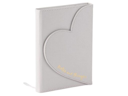 Notitieboek Èccolo DL Heart envelop Grey lijn ca.13x18 cm   80gr. 256pag.