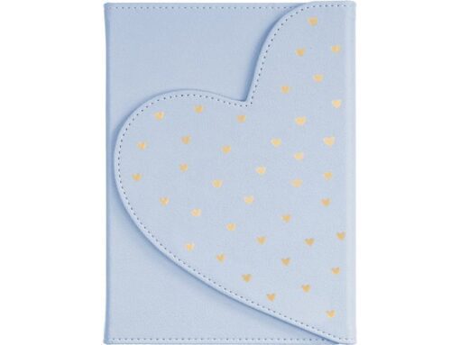 Notitieboek Èccolo DL Heart envelop Lt Blue lijn ca. 13x18  cm 80gr. 256pag.