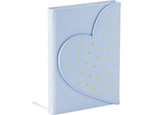 Notitieboek Èccolo DL Heart envelop Lt Blue lijn ca. 13x18  cm 80gr. 256pag.