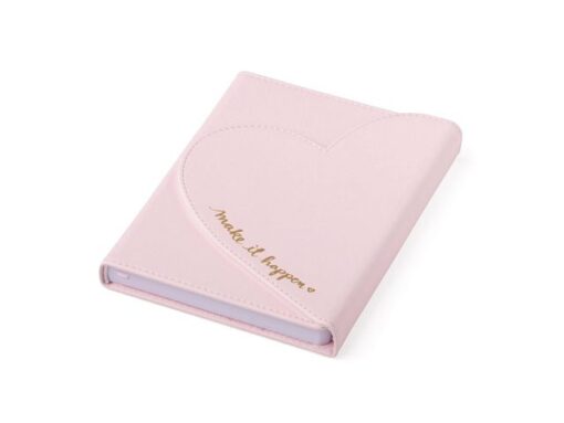 Notitieboek Èccolo DL Heart envelop light pink lijn ca.     13x18cm 80gr. 256pag.