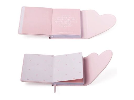 Notitieboek Èccolo DL Heart envelop light pink lijn ca.     13x18cm 80gr. 256pag.