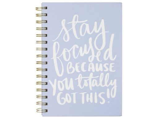 Notitieboek Èccolo DL spiraal Stay Focused lijn ca.15x20cm  80 gr. 256 pag.