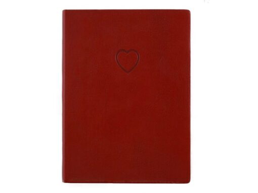 Notitieboek Èccolo Essential Red Heart lijn ca.13x18cm 80gr 256pag.