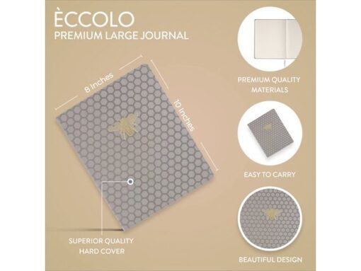 Notitieboek Èccolo Gray Bee lijn ca.20x25cm 80gr. 256pag.