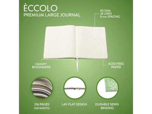 Notitieboek Èccolo HL Fern lijn ca.20x25cm 80gr. 256pag.