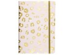 Notitieboek Èccolo Leopard lijn ca.15x20cm 80gr. 256pag.    met elastiek sluiting