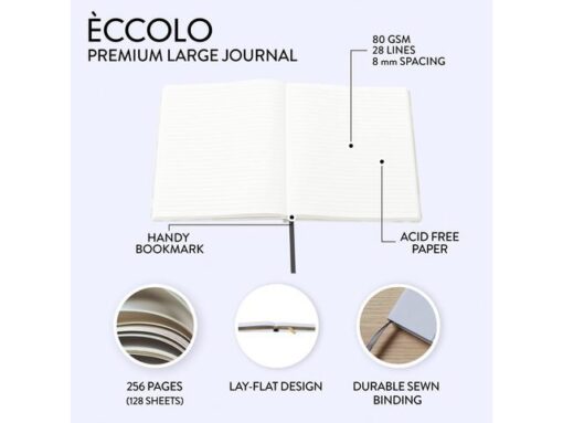 Notitieboek Èccolo Marble lijn ca.20x25cm 80gr. 256pag.