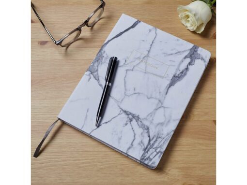 Notitieboek Èccolo Marble lijn ca.20x25cm 80gr. 256pag.