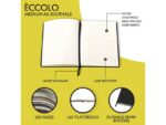 Notitieboek Èccolo met pen en houder Black lijn ca.15x20cm  80 gr. 256 pag.