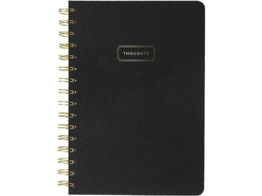 Notitieboek Èccolo spiraal Black lijn ca. 15x20cm 80gr.     200pag.