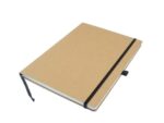 Notitieboek Kangaro A4 kraft lijn HC 96 vel 80 grams        roomwit met elastiek, lint en penlus