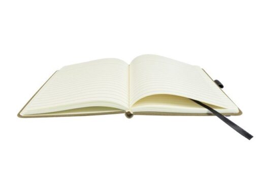 Notitieboek Kangaro A4 kraft lijn HC 96 vel 80 grams        roomwit met elastiek, lint en penlus
