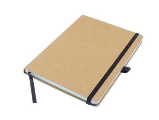 Notitieboek Kangaro A5 kraft lijn HC 96 vel 80 grams        roomwit met elastiek, lint en penlus