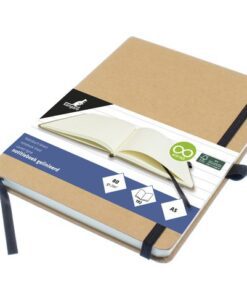 Notitieboek Kangaro A5 kraft lijn HC 96 vel 80 grams        roomwit met elastiek, lint en penlus
