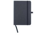 Notitieboek Kangaro A6 zwart lijn PU HC 96 vel 80 grams     roomwit met elastiek, lint en penlus