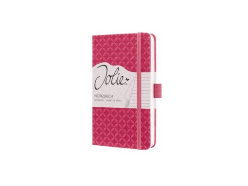 Notitieboek Sigel Jolie Flair A6 hardcover gelinieerd       Fuchsia roze