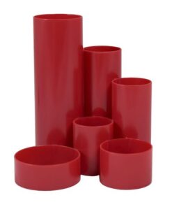 Pennenbak Westcott 6-vaks 12x13.5x15cm rood