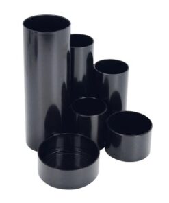 Pennenbak Westcott 6-vaks 12x13.5x15cm zwart