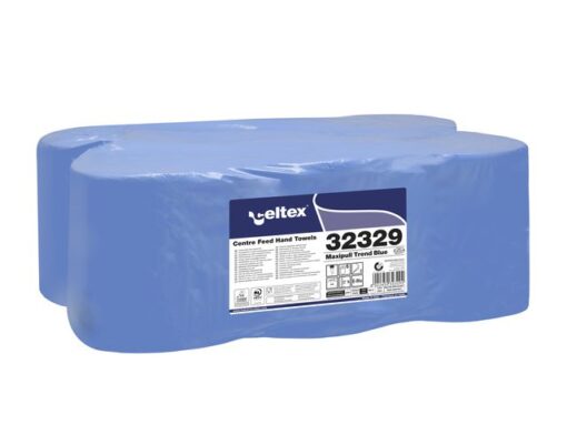 Poetspapier Celtex Centerfeed Midi 2-laags blauw 108 meter  krimp a 6 rol