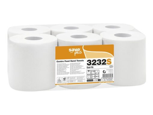 Poetspapier Celtex Save Centerfeed Midi 2-laags wit 108     meter krimp a 6 rol
