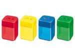 Puntenslijper kunststof dubbel met. slijper vierkant        assorti kleuren