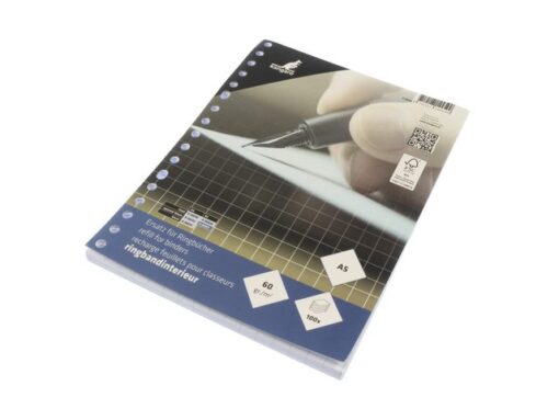 Ringbandinterieur Kangaro A5 ruit 10mm 17-gaats 60 grams    100 blad
