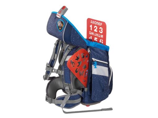 Rugzak Step by Step polyester 2 in 1 Plus set Sky Rocket    gevuld etui groot, etui klein,