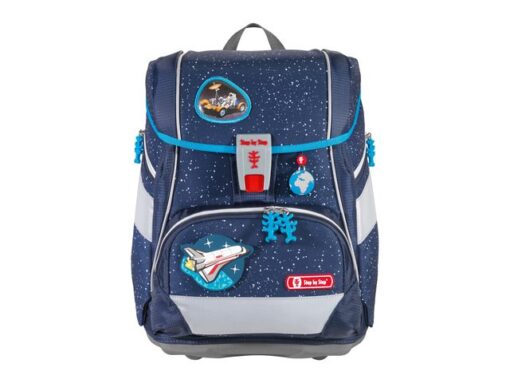 Rugzak Step by Step polyester 2 in 1 Plus set Sky Rocket    gevuld etui groot, etui klein,