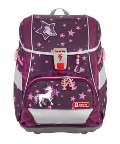 Rugzak Step by Step polyester 2 in 1 Plus set Unicorn       gevuld etui groot, etui klein,