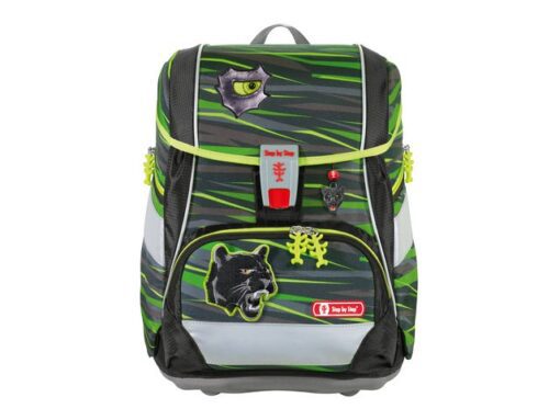 Rugzak Step by Step polyester 2 in 1 Plus set Wild Cat      gevuld etui groot, etui klein,
