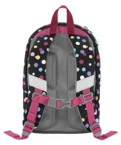 ergonomie en speelse designs met veranderlijke motieven. De Kiga Mini zijn er voor de allerkleinsten. De rugzak is voorzien van ergonomisch gevoerde schouderbanden en in hoogte verstelbare borstriem en heeft reflecterende elementen zodat ze goed zichtbaar zijn in het verkeer. De rugzak is waterafstotend