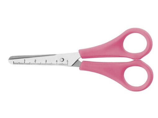 Schaar Westcott Kids 13cm ronde punt RH roze in polybag
