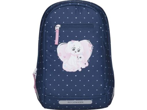Schooltasset Beckmann Classic Pet Friends Blue 6dlg         (School- tas,gymtas, etui gevuld, etui leeg, mini